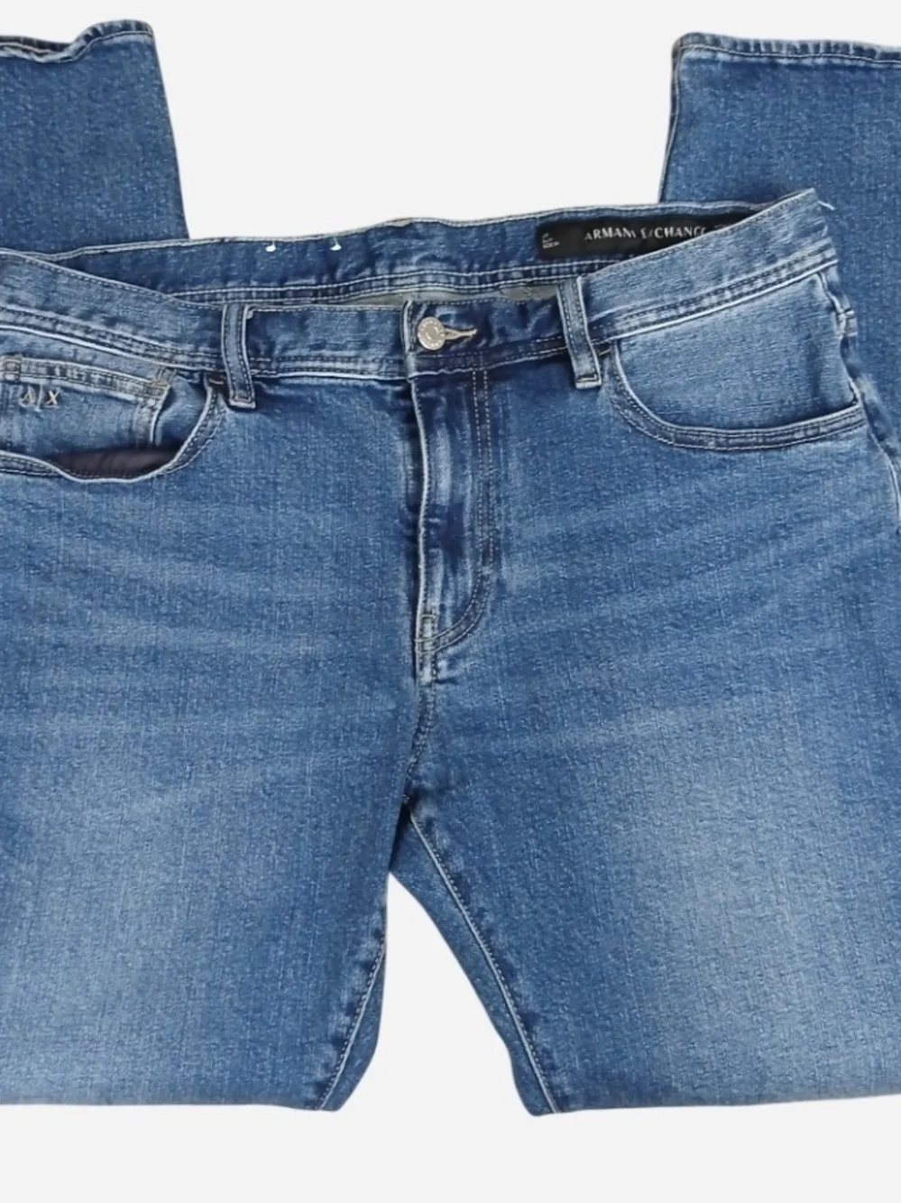 Armani Exchange Mens Jeans 34 J13 Slim Fit Medium Wash Blue Denim Stretch